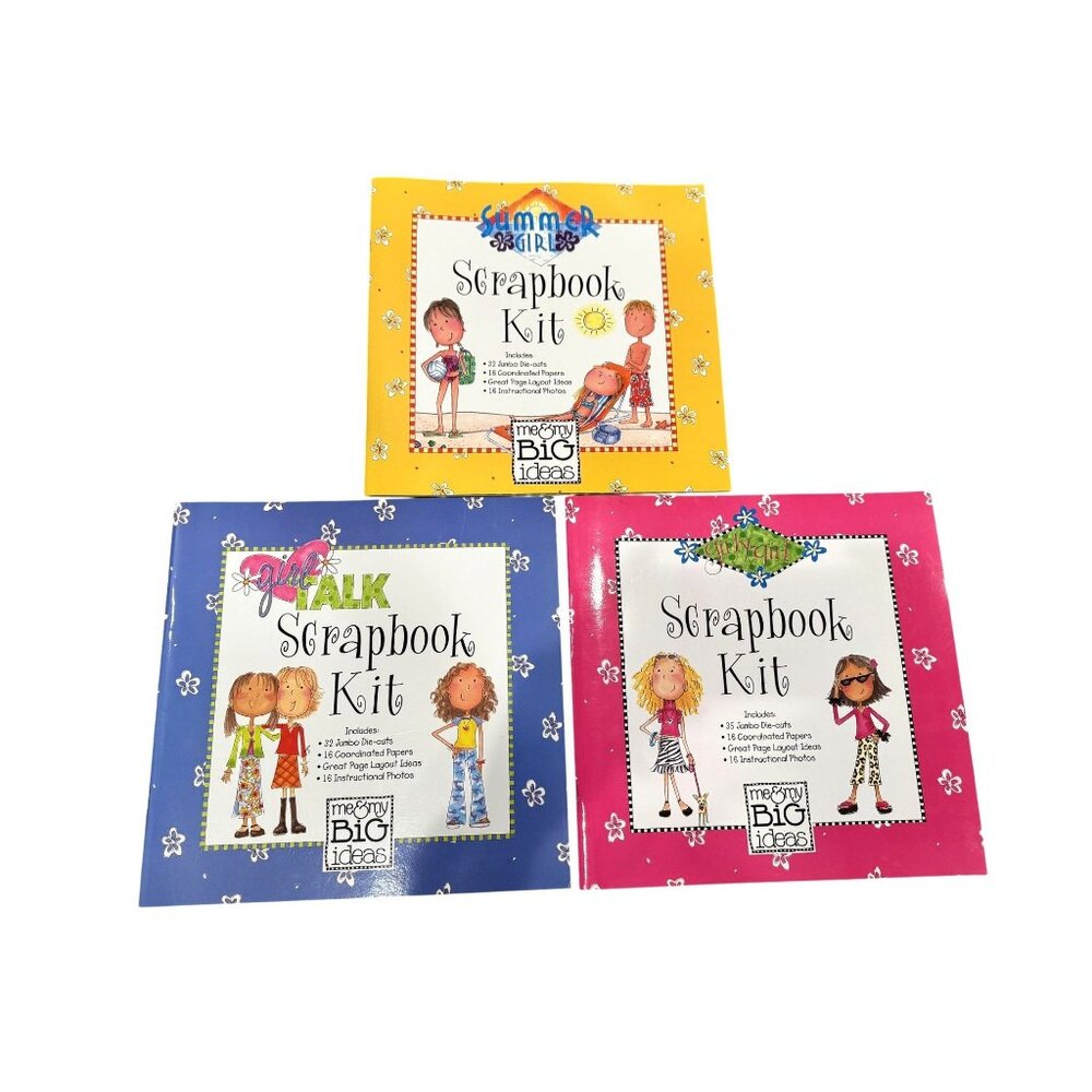 Me & My Big Ideas Scrapbook Kits Die Cuts Girly Girl Summer Girls Girl Talk NEW